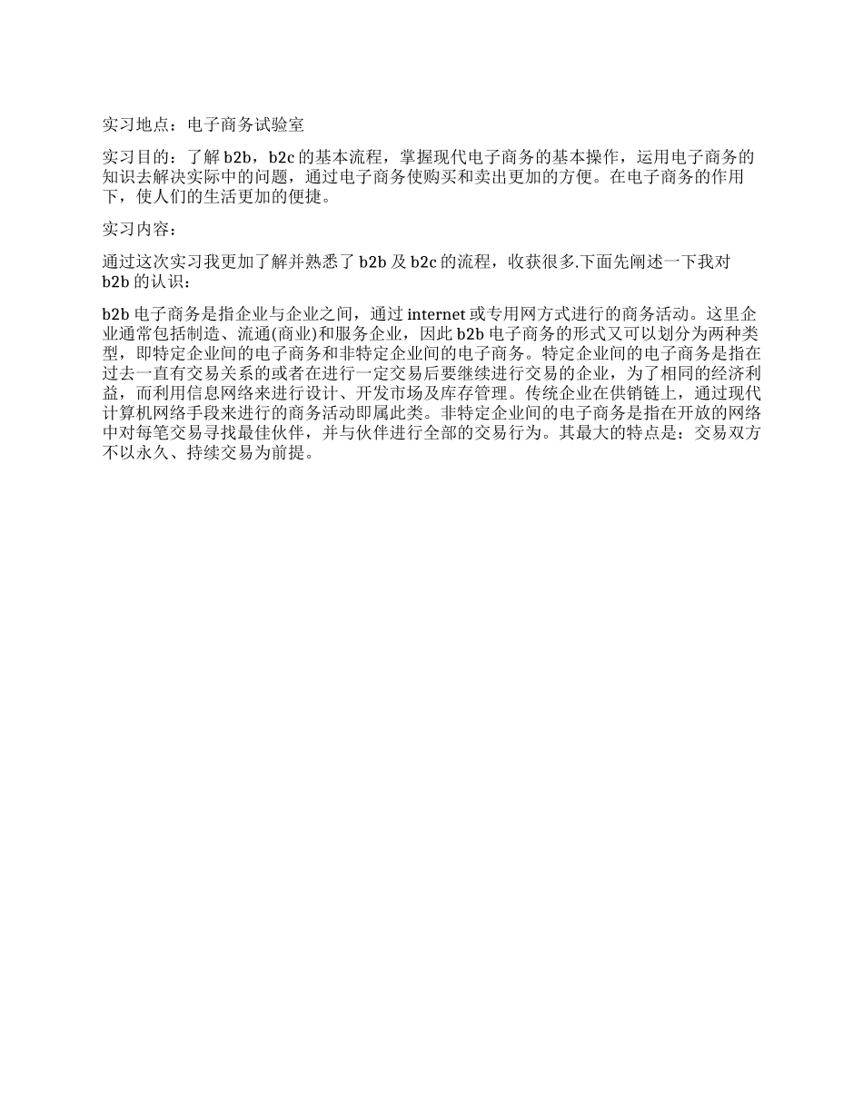 电子商务实习报告范文_第1页