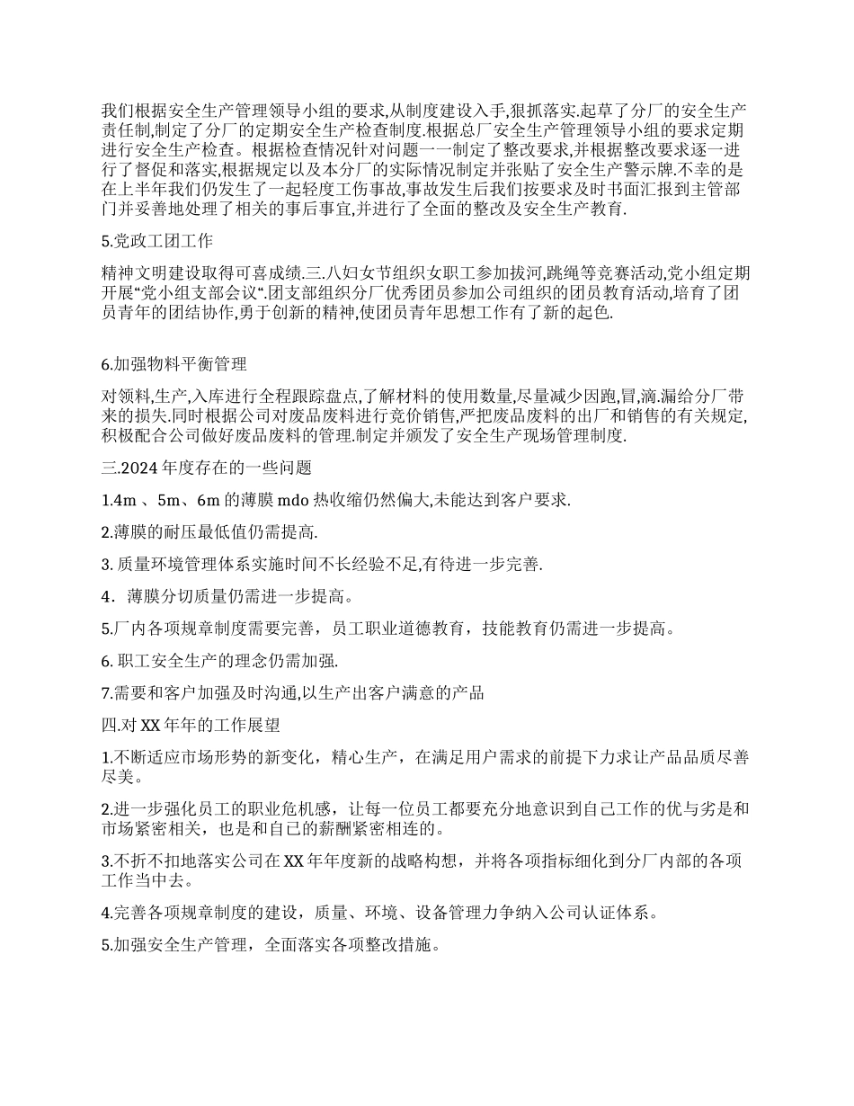 电容薄膜年度年终工作总结_第3页