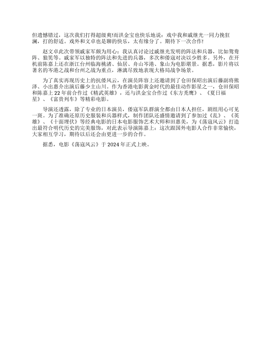 电影荡寇风云什么时候上映_第2页