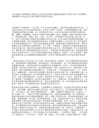 电脑城销售报告