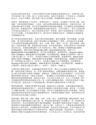 电脑市场的调查报告