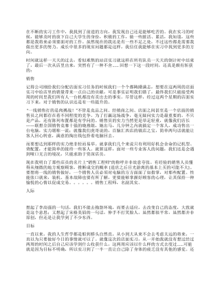 电脑销售暑期店面实习总结