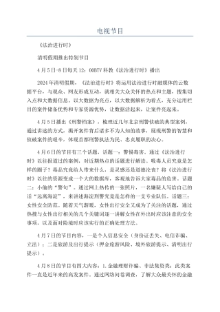 电视节目-精品文档