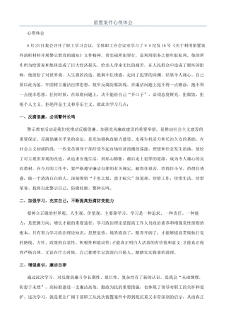 留置案件心得体会