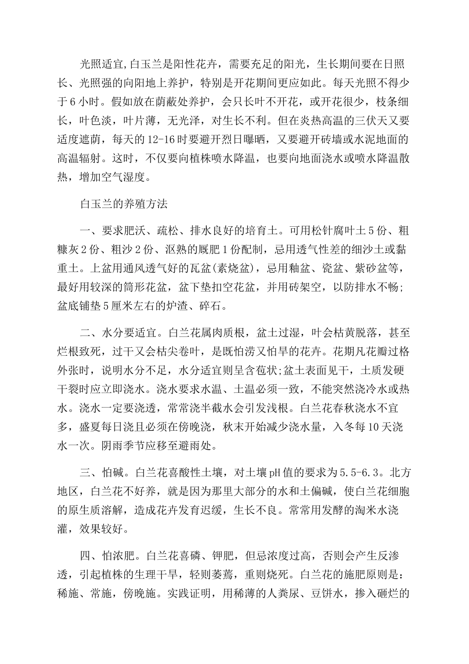 白玉兰的管理方法是什么_第2页