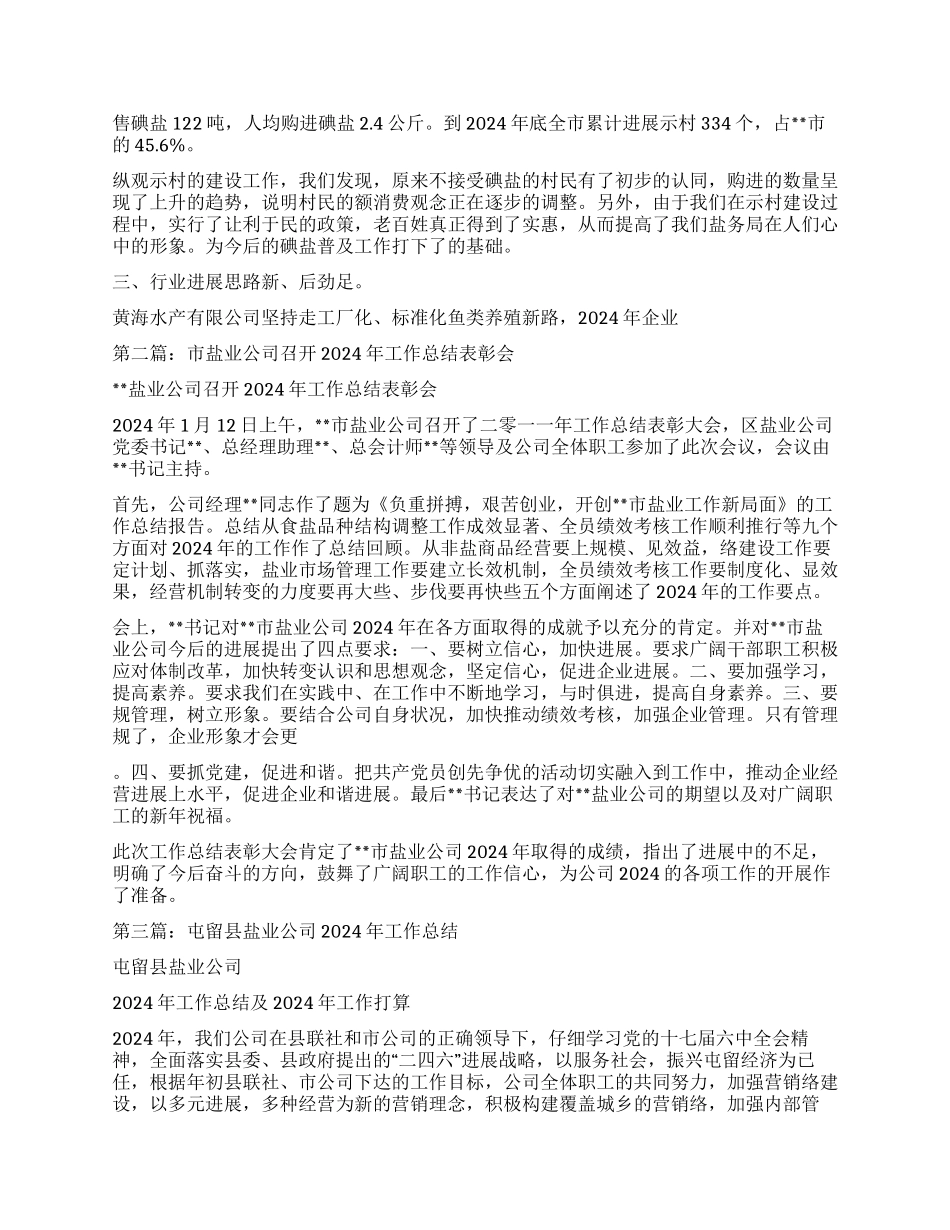 盐业公司年终工作总结_第2页