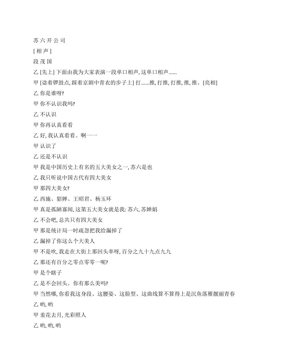 相声苏六开公司_第1页