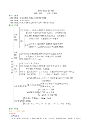 知识讲解-牛顿运动定律复习与巩固-基础-