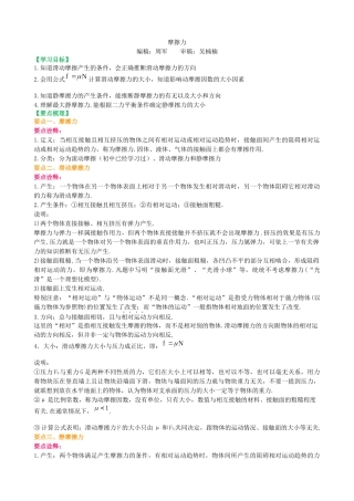 知识讲解摩擦力提高