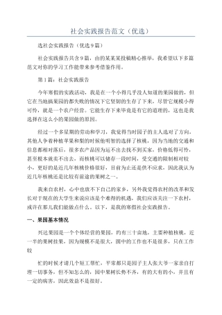 社会实践报告范文（优选）