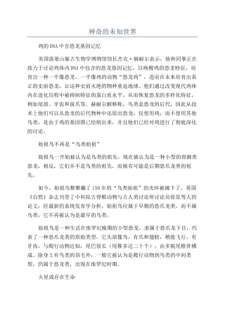 神秘的未知世界