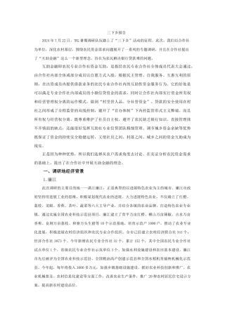 秦嫣然-关于湛江廉江和增城等地合作社的农民资金需求的调研报告