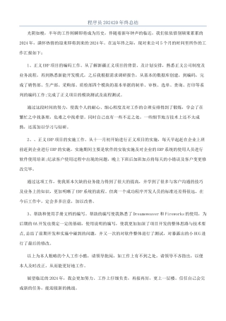 程序员202420年终总结