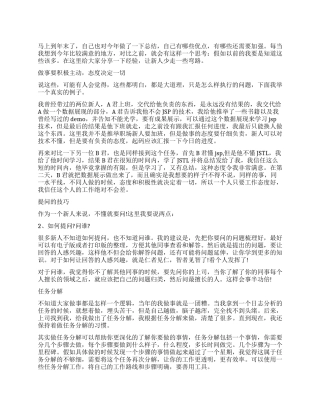 程序员岗位个人工作总结