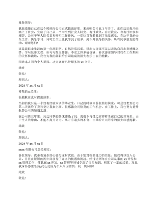 程序员辞职报告