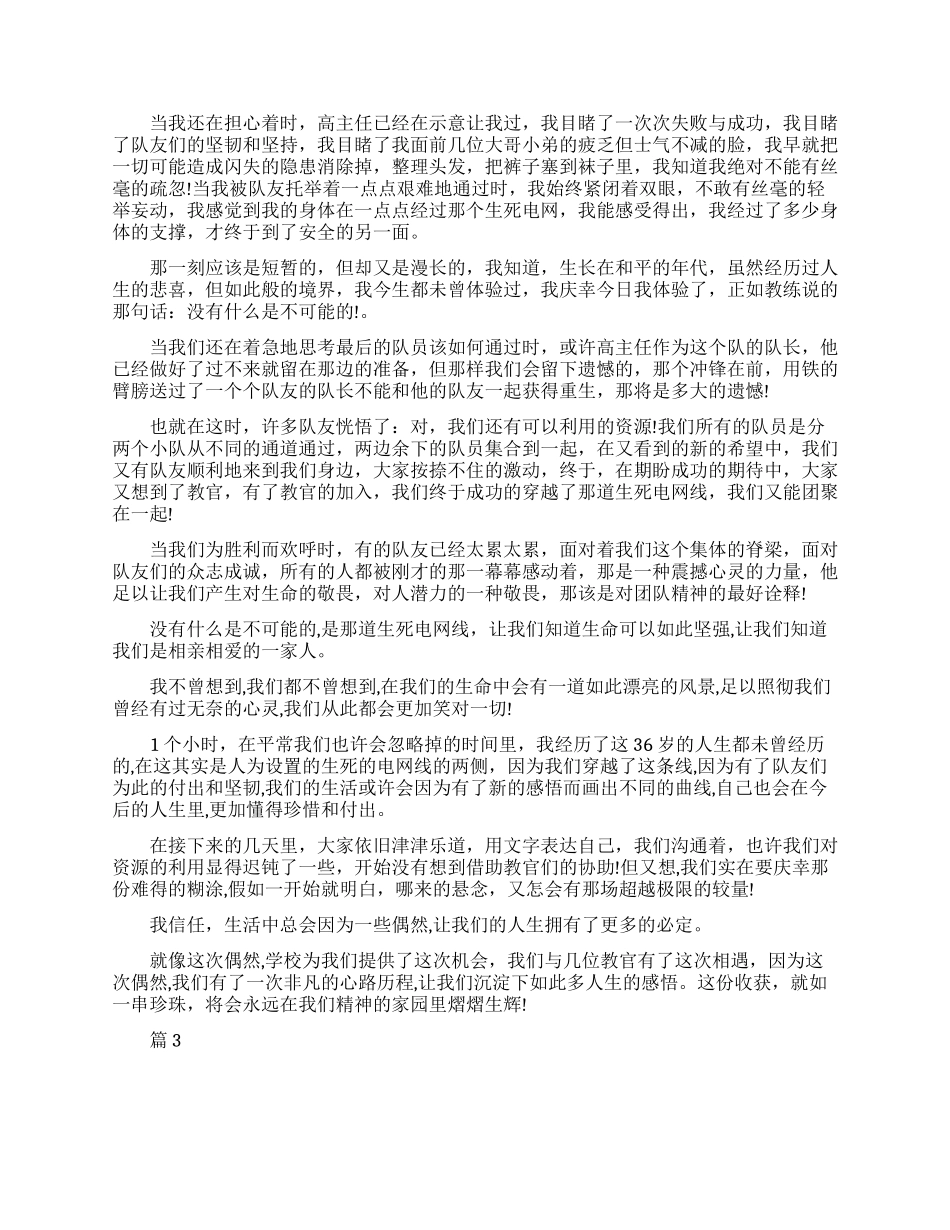 穿越电网游戏心得体会优秀范文_第3页