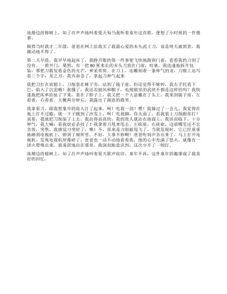 童年傻事作文800字