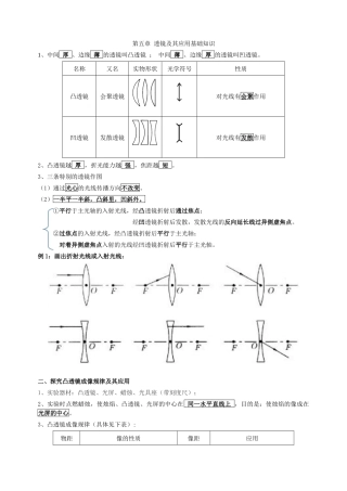第5章-透镜及其应用笔记