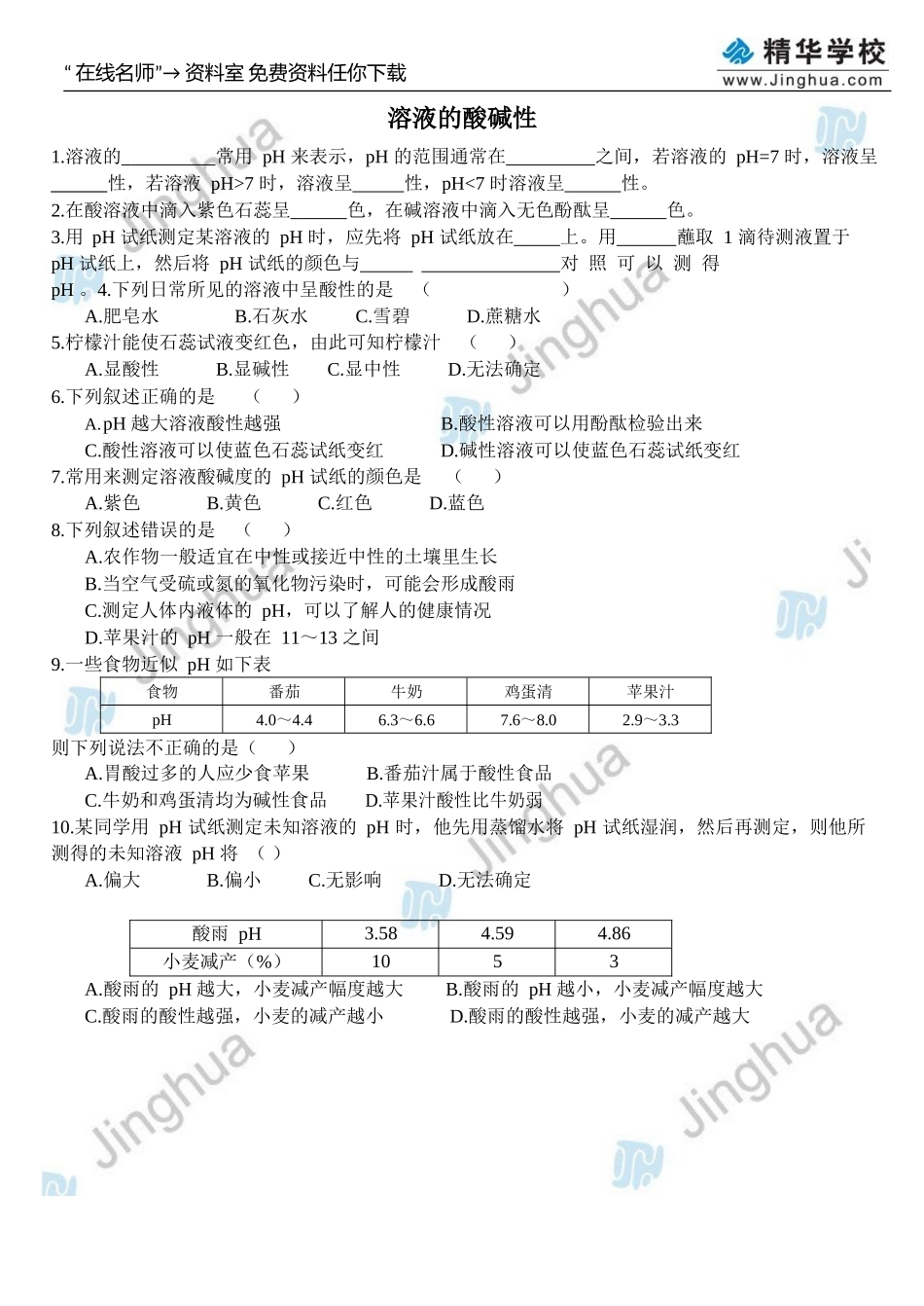 第9讲-溶液的酸碱性--Pdf_第2页