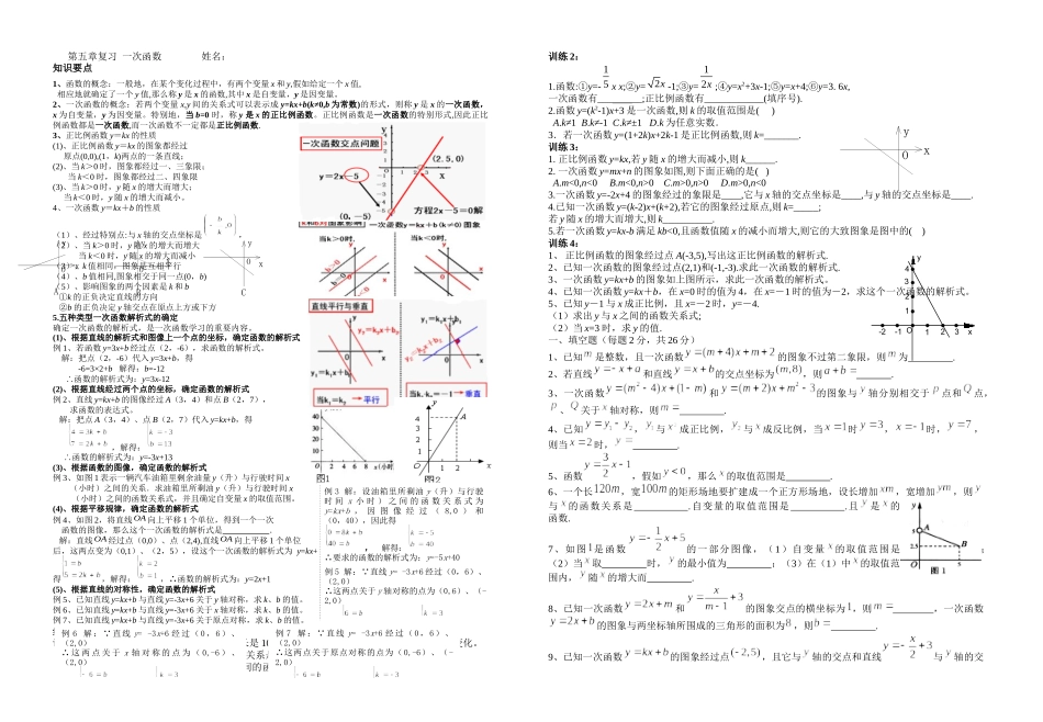 第五章-一次函数-知识梳理_第1页
