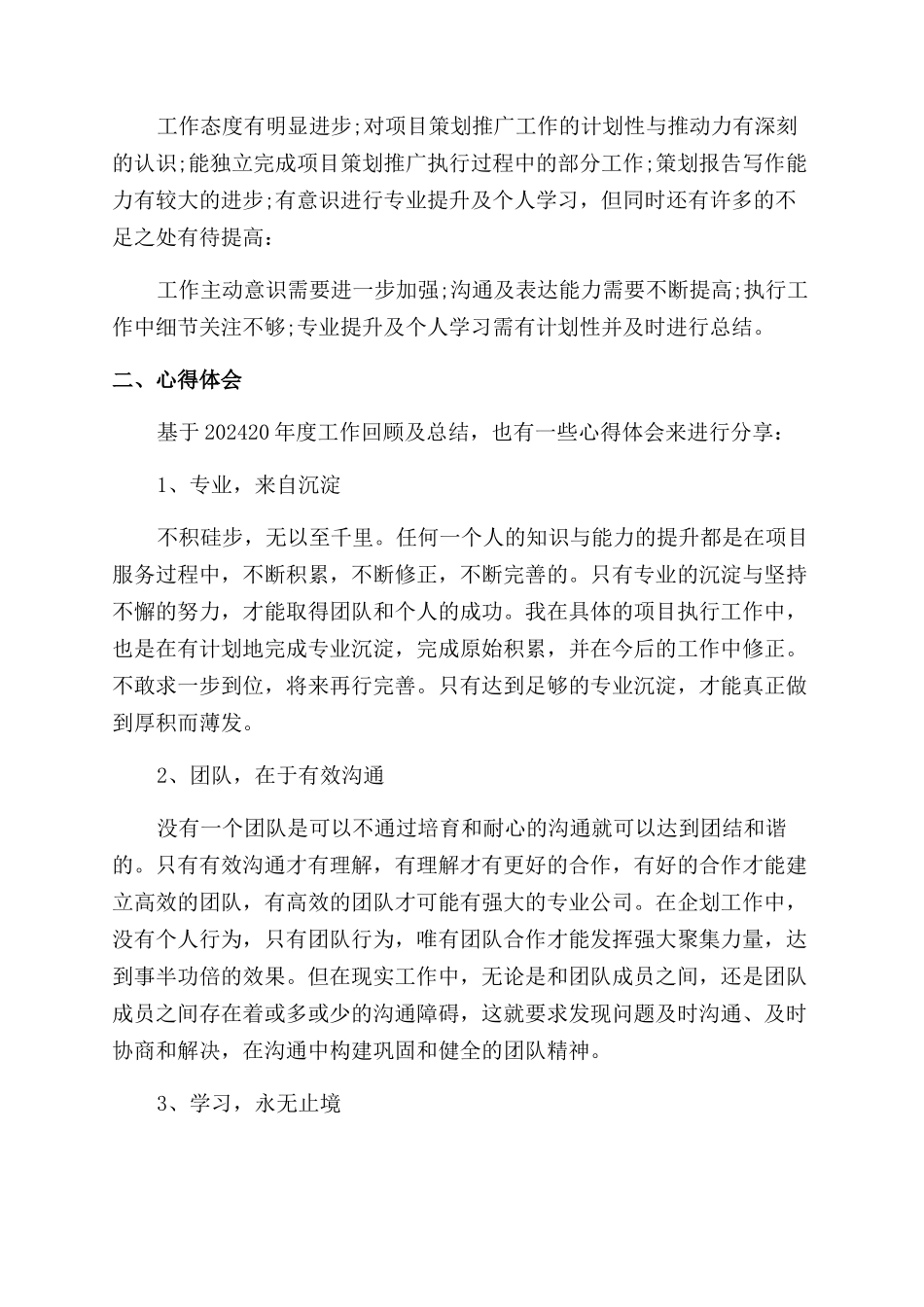 策划部工作总结范文五篇_第2页