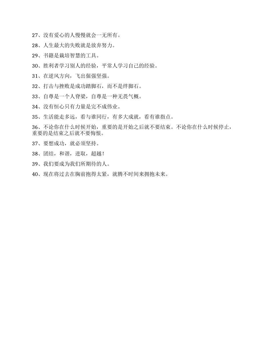 简洁的励志座右铭集锦40句_第2页