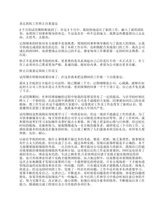 简短转正工作自我鉴定