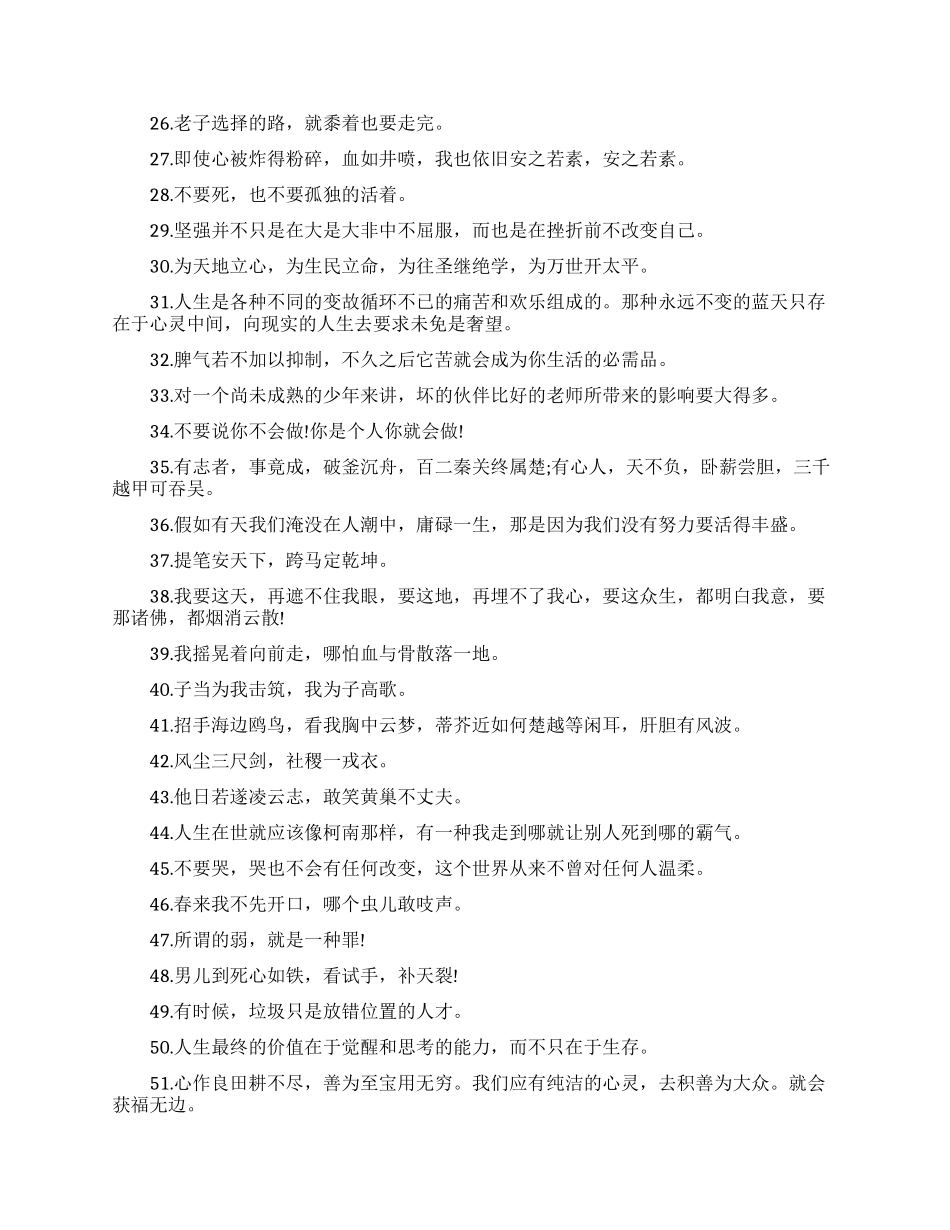 简短霸气的励志座右铭_第2页
