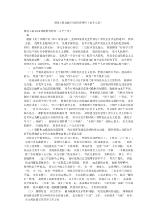 精选4篇2024对照检查材料