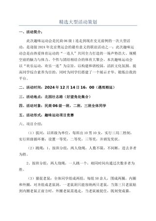 精选大型活动策划