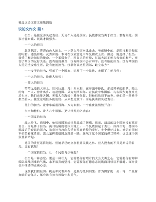 精选议论文作文锦集四篇