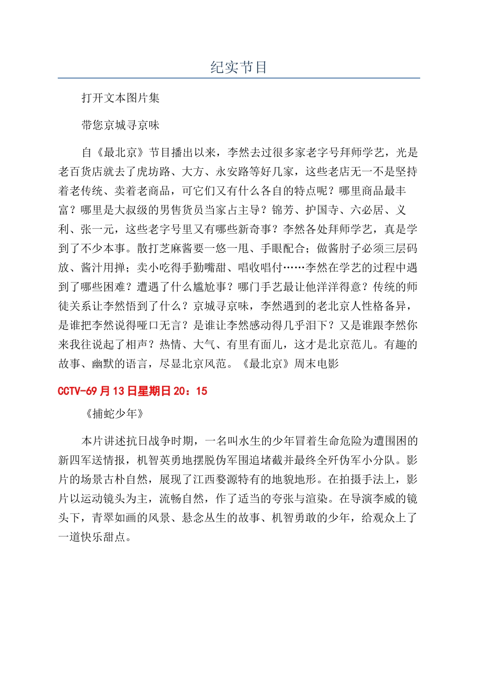 纪实节目-精品文档_第1页