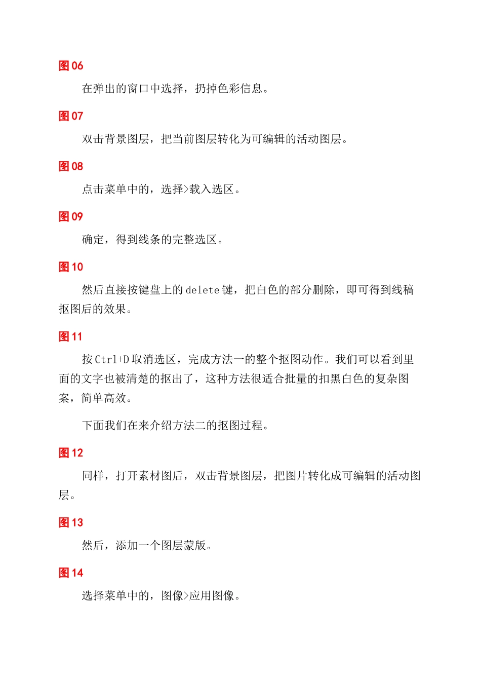 线稿线条杂乱Photoshop快速抠出手绘线稿线条_第2页