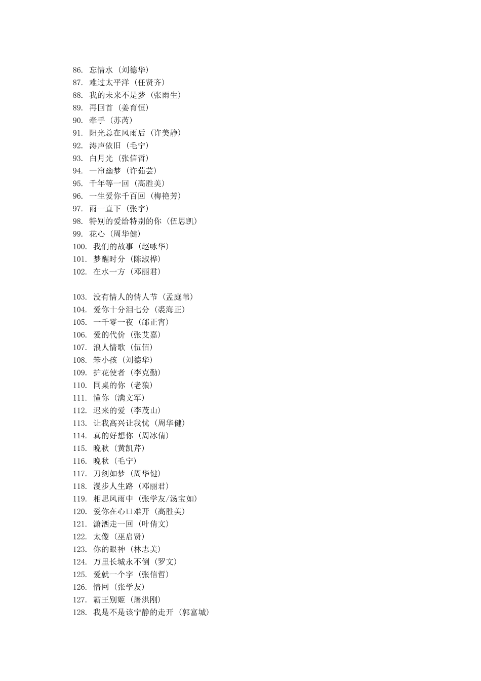 经典老歌500首60708090年代好听的音乐MP3经典_第3页