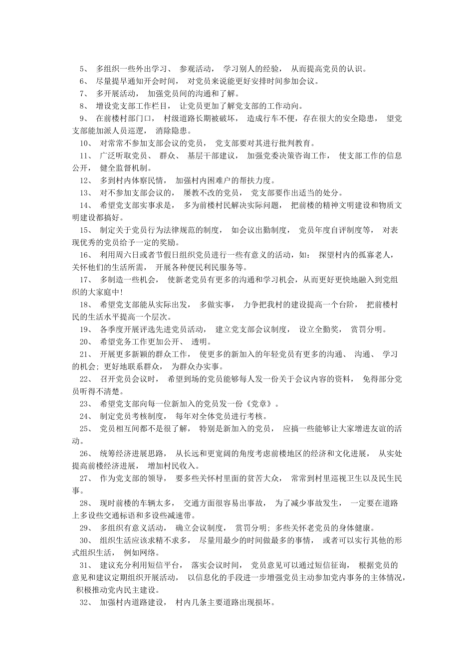 给党支部提意见和建议_第2页