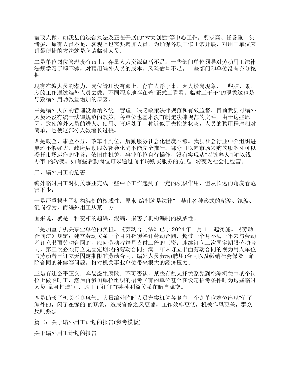 编外单位用工报告_第2页