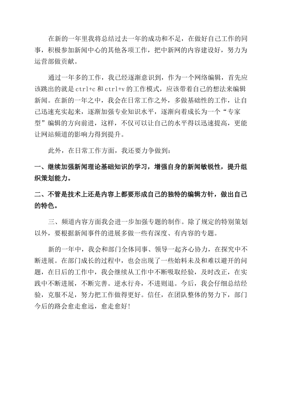 编辑个人工作总结范文与计划_第2页