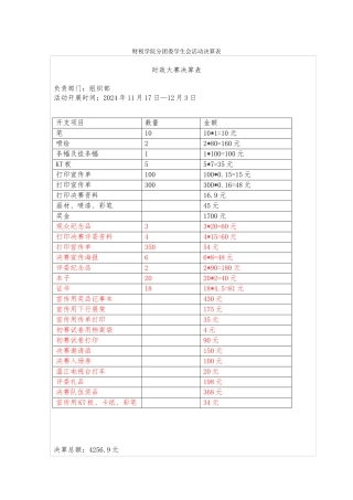 罗雅丹-财税学院时政大赛决算表1