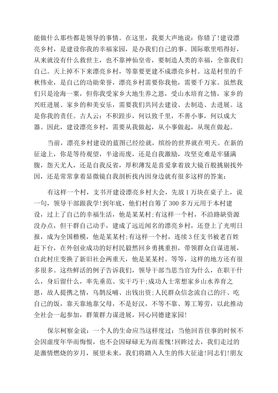 美丽乡村演讲稿范文励志_第3页