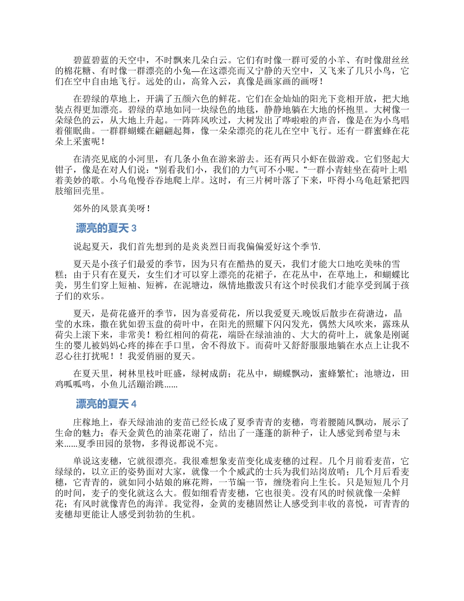 美妙的夏天作文400字大全5篇_第2页