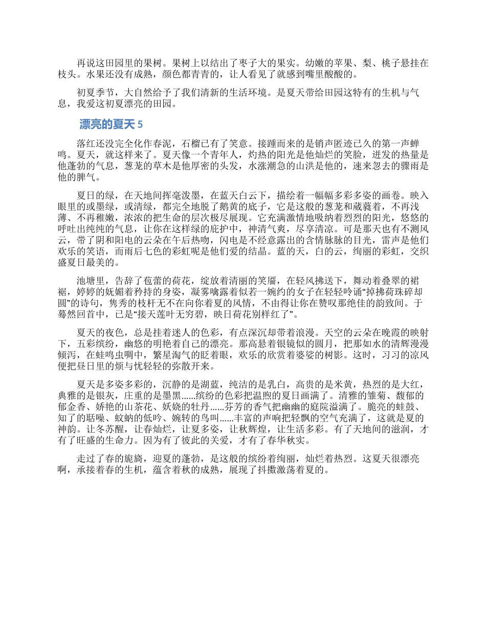 美妙的夏天作文400字大全5篇_第3页