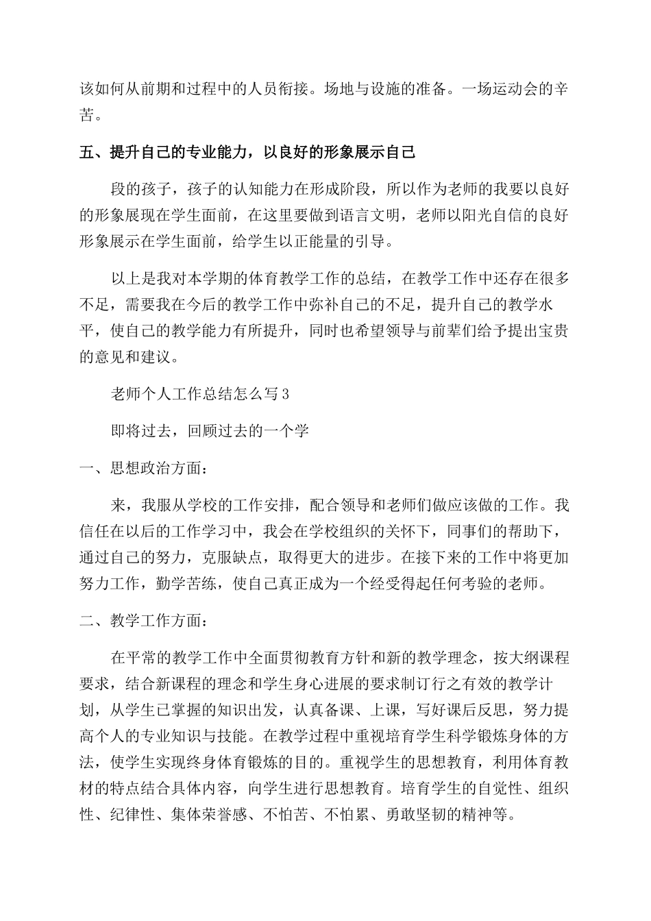 老师个人工作总结怎么写_第3页