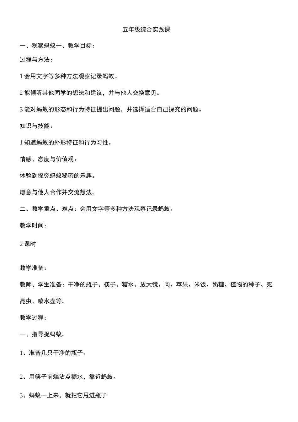 小学综合实践课教案_第2页