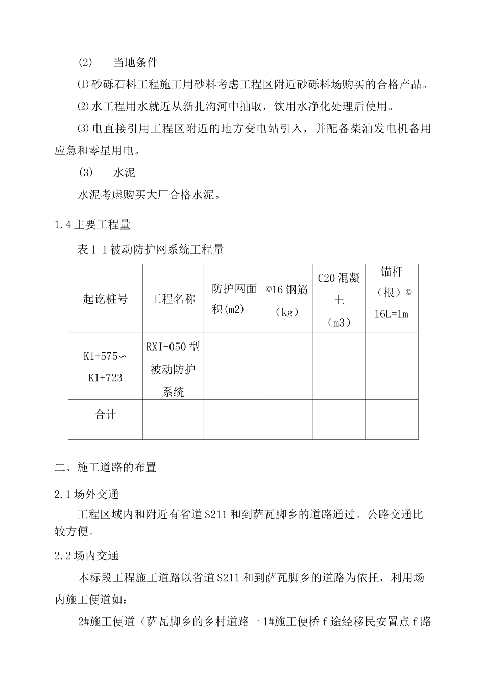 公路工程被动防护网施工方案_第2页