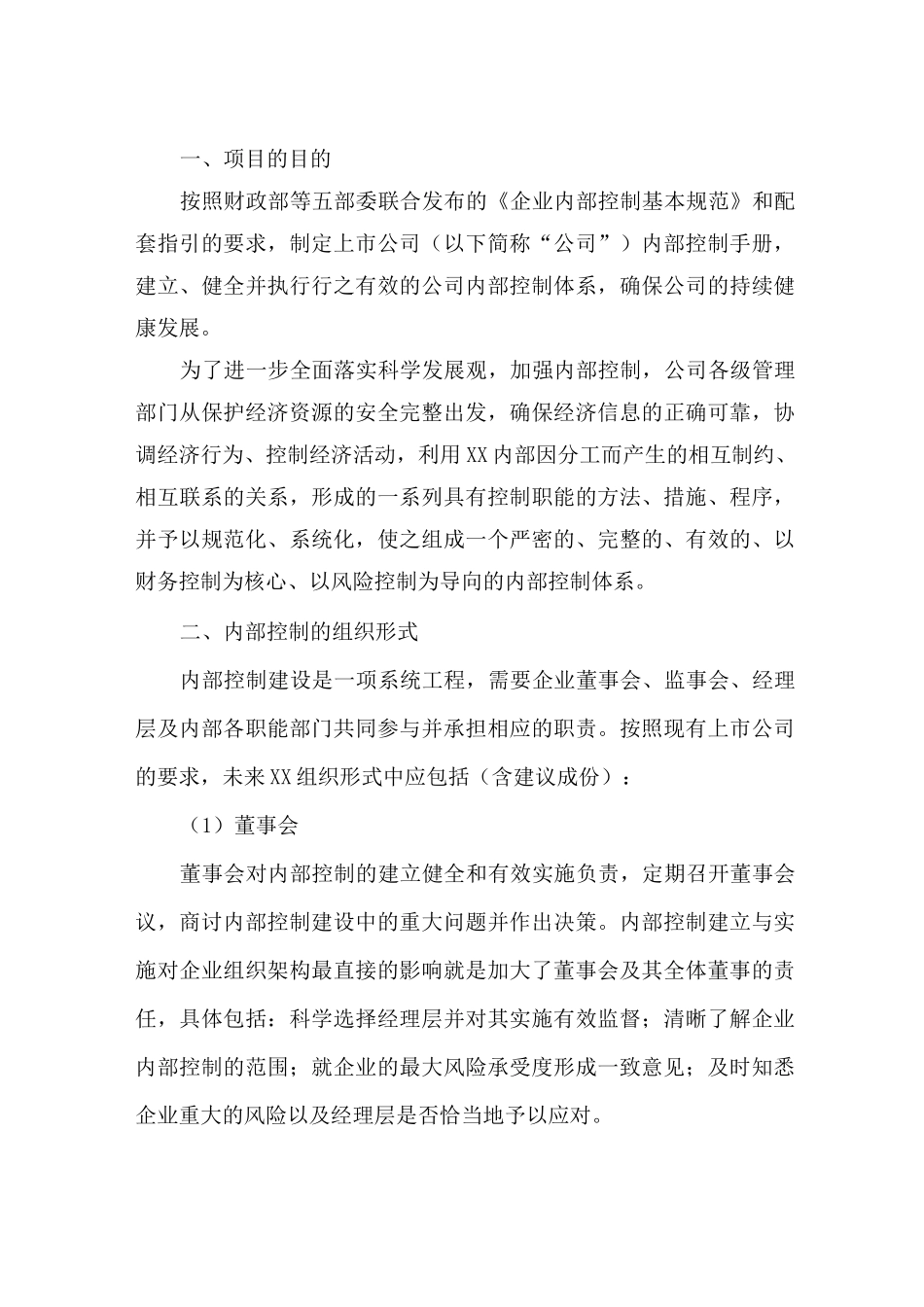 企业内部控制手册_第2页