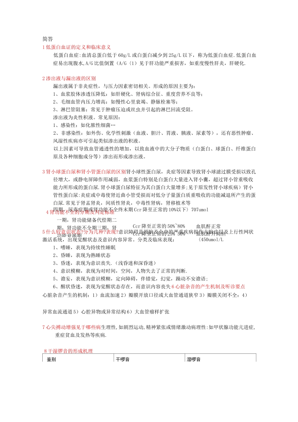 诊断学 简答题库_第1页