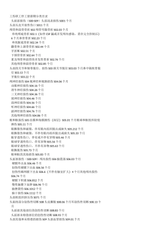 8、工伤职工停工留薪期分类目录