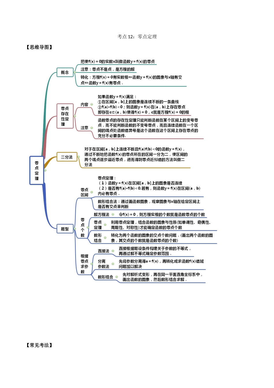 考点12-零点定理(解析版)_第1页
