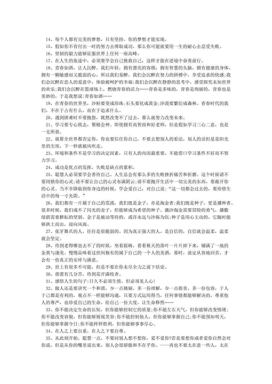 职场青春励志的正能量语录_第3页