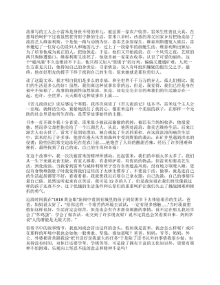 苦儿流浪记优秀读后感